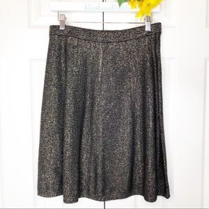 ThredUP NWT Nanette Lepore Metallic Gold A-line Skirt